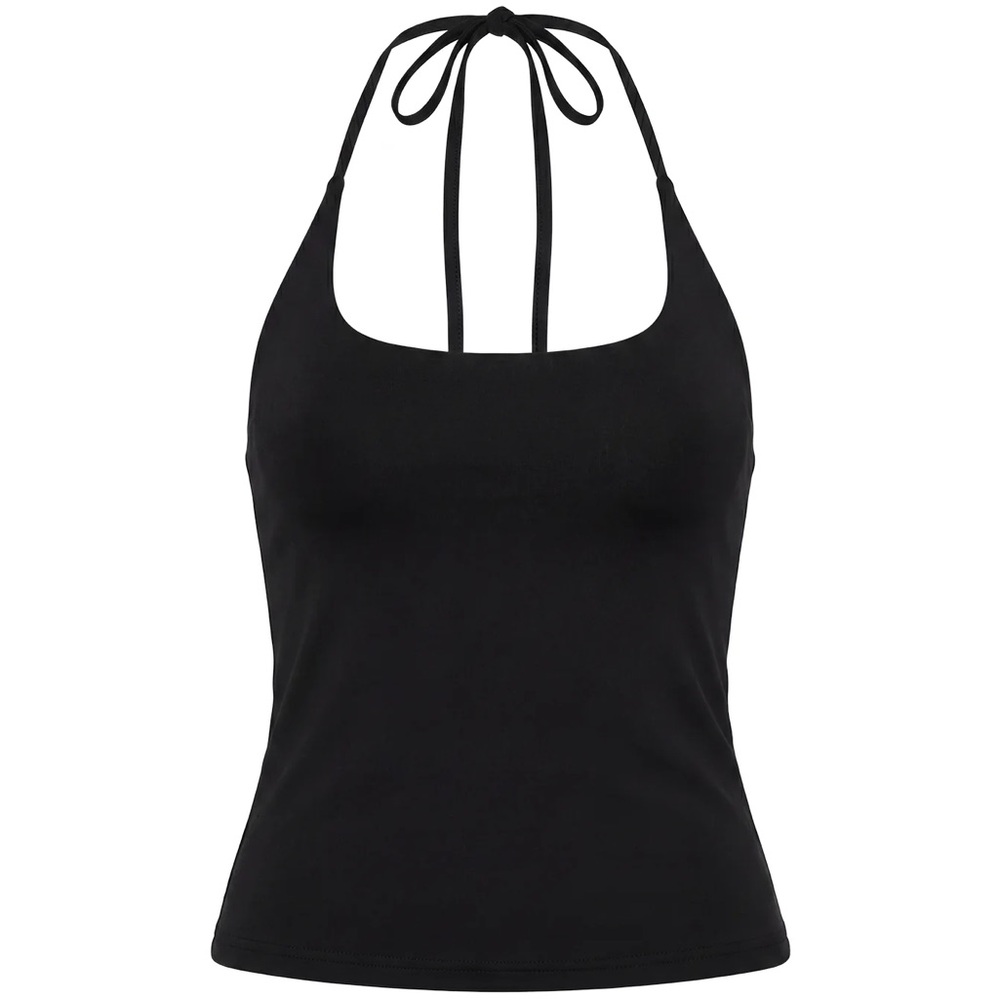 Princess Polly Ezekiel Nylon Top Black